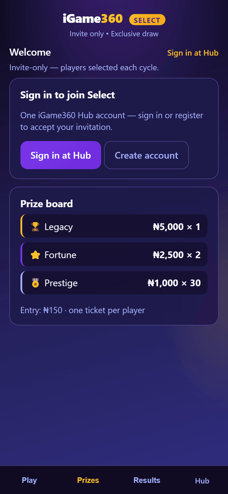 Select in the Hub