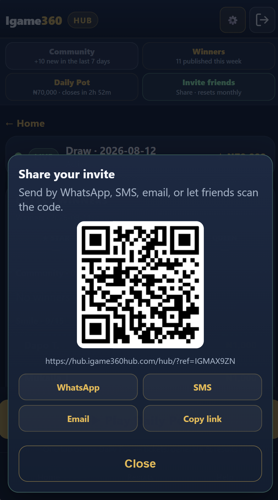Invite a friend